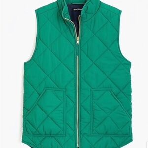 J. Crew Factory Quilted Green Vest
